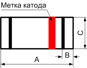 Одиночные стабилитроны BZV55Cxx серии