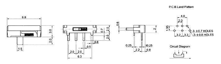 MSK-12D18B, Переключатели движковые (Slide)