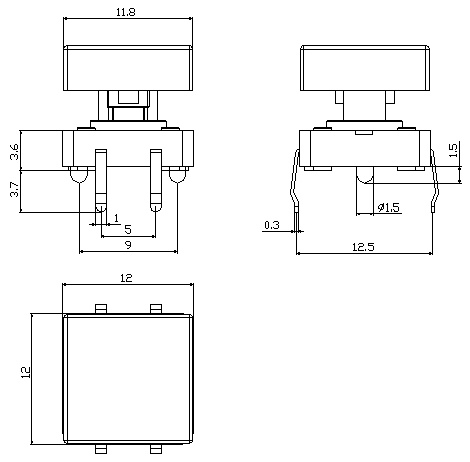 TS1273G1, 12x12 galangue touch,   (TACT)