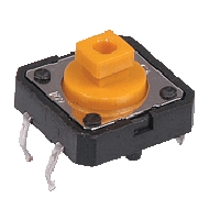 TSF1273T, 12x12x7,3 yellow hat with positioning touch,   (TACT)