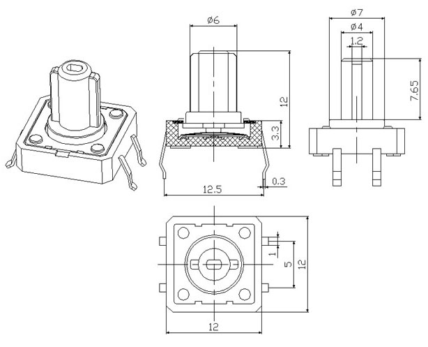 TSJ1212, 12x12 aircraft touch the first pin-type,   (TACT)
