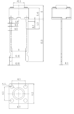 TS66HCJ, 6x6 foot long touch switch 2, Тактовые переключатели (TACT)