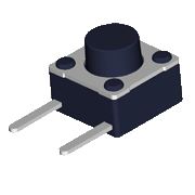 TS66HF, 6x6 Straight 2 pin type touch, Тактовые переключатели (TACT)