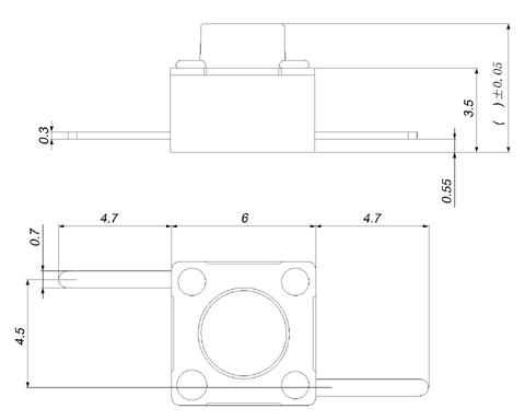 TS66HZ, 6x6 Series, Тактовые переключатели (TACT)