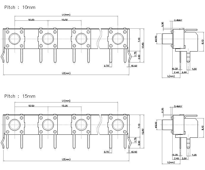 TS66J4, 6x6 Series,   (TACT)