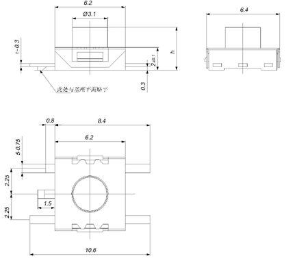 TSCBH, Five-foot flower normally closed touch switch cover, Тактовые переключатели (TACT)