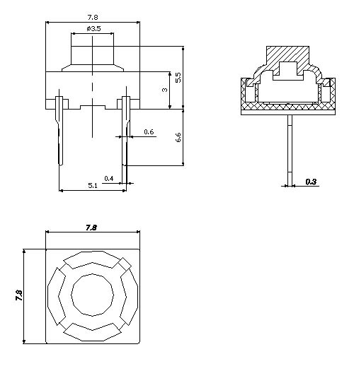 TSX88HN, 8x8 feet touch the second switch conductive adhesive,   (TACT)