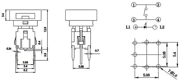 Illuminated Tact Switches