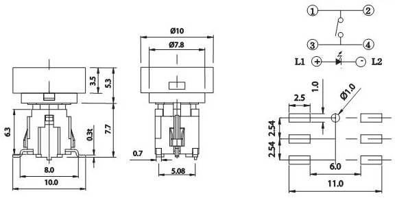 Illuminated Tact Switches