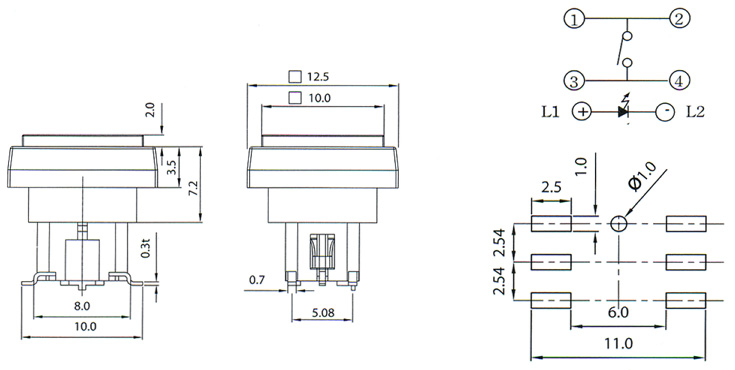 Illuminated Tact Switches