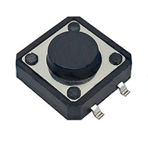 Кнопки тактовые серии TS1094S для поверхностного (SMD) монтажа прямые 12x12 мм Тактовые переключатели/тактовые кнопки (TACT Switches) серии TS1094S
