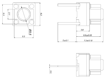 TSB303 Mouse touch switch,   (TACT)