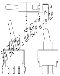 ES30-T серия, Sub-Miniature Toggle Switches (washable), Рычажные переключатели (TOGGLE)
